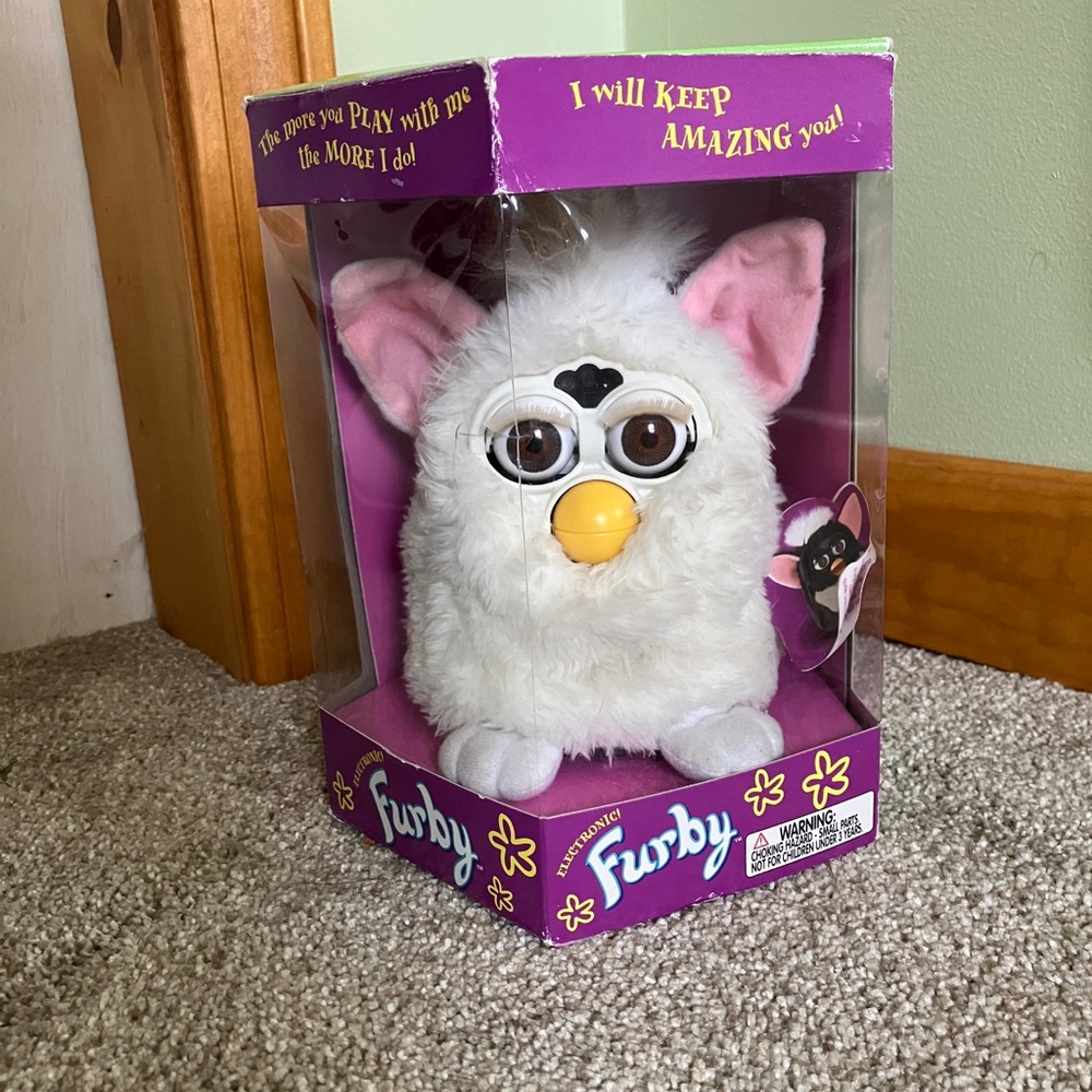 WORKS In Box Snowball Vintage White Furby